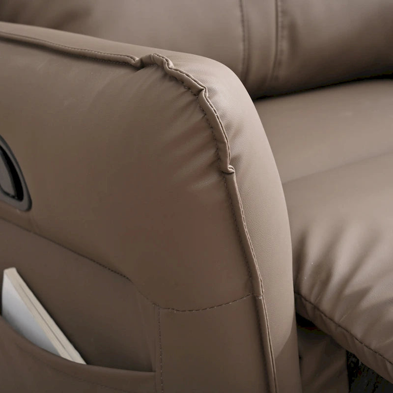 Modern Small Rocking Swivel Recliner Chair with Overstuffed Seat