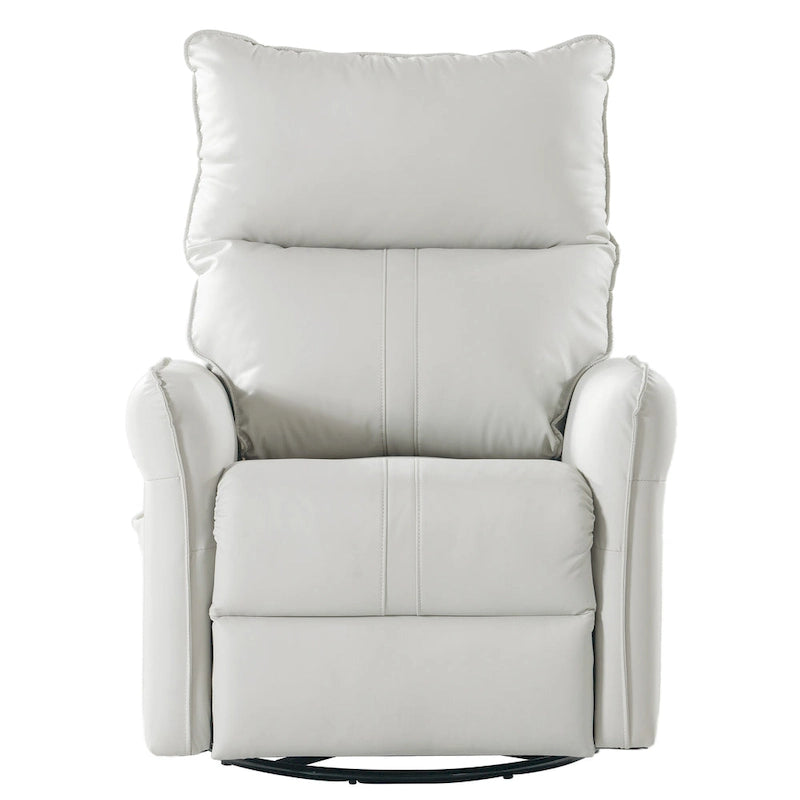 Modern Small Rocking Swivel Recliner Chair with Overstuffed Seat
