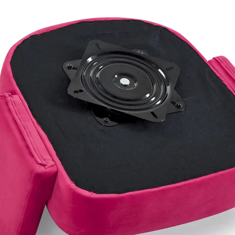 Modern Swivel Barrel Chair, Upholstered Velvet Round Accent Chairs,360 Degree Comfy Swivel Chair with Open Backrest