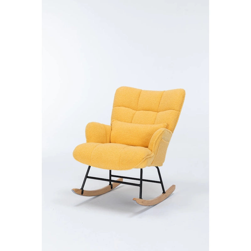 Rocking Chair Wingback Chair Modern Rocking Accent Chairs Glider Recliner for Living Room, Nursery, Bedroom