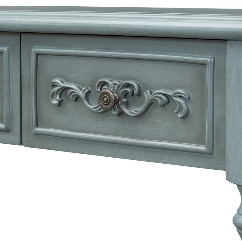 52'Curved Console Table Sofa Table Entryway Table for Hallway Living Room with 4 Drawers and 1 Shelf