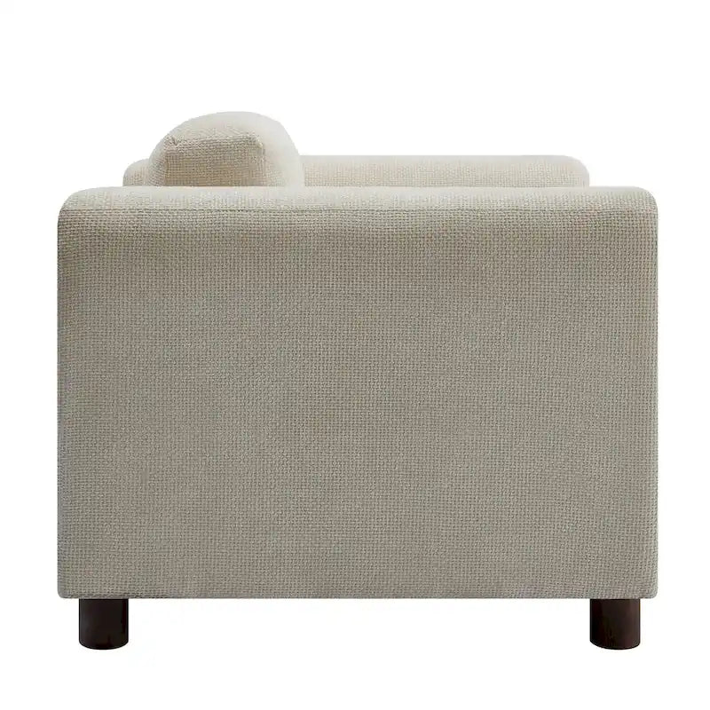 Modern Oversized Armchair Comfy Accent Chair Single Sofa for Living Room Bedroom Office Apartment, Woven Velvet Fabric