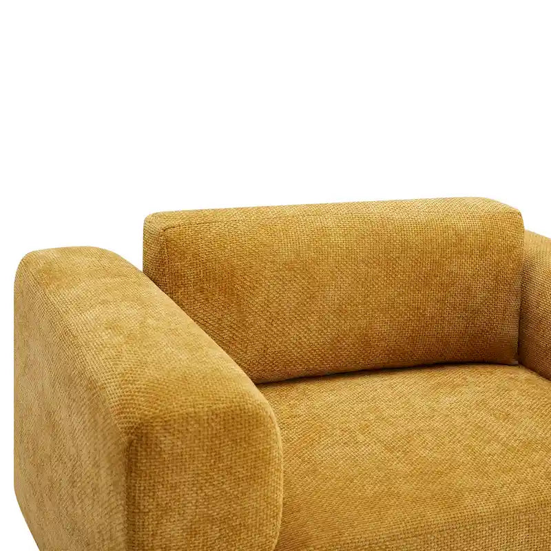 Modern Oversized Armchair Comfy Accent Chair Single Sofa for Living Room Bedroom Office Apartment, Woven Velvet Fabric