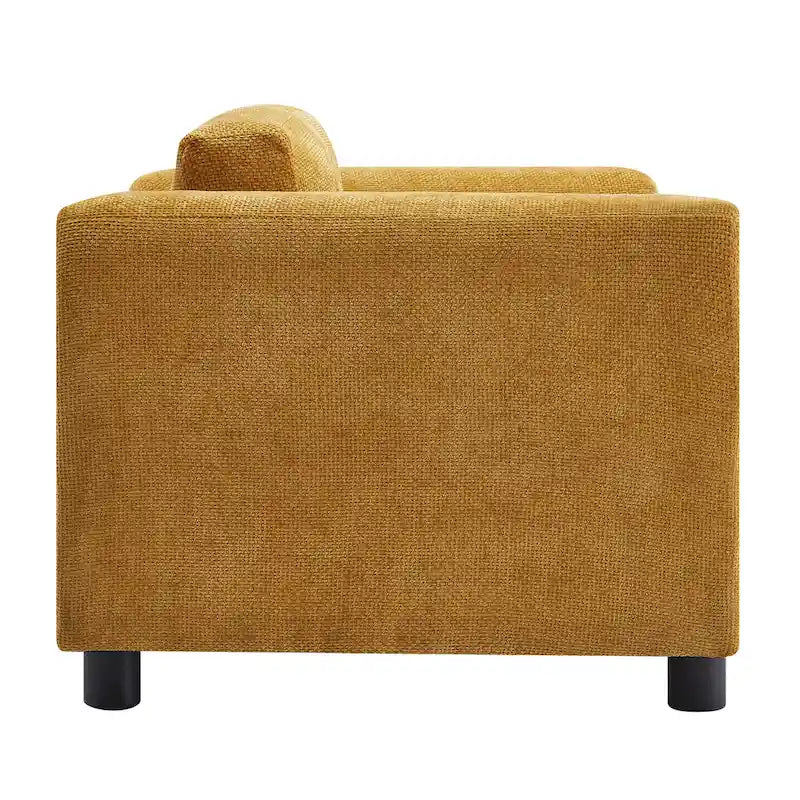 Modern Oversized Armchair Comfy Accent Chair Single Sofa for Living Room Bedroom Office Apartment, Woven Velvet Fabric