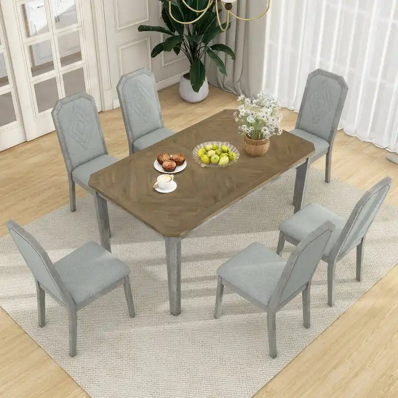 Bala Farmhouse 7-Piece Dining Sets by GDFStudio