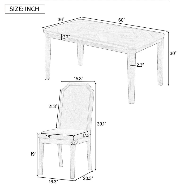 Bala Farmhouse 7-Piece Dining Sets by GDFStudio