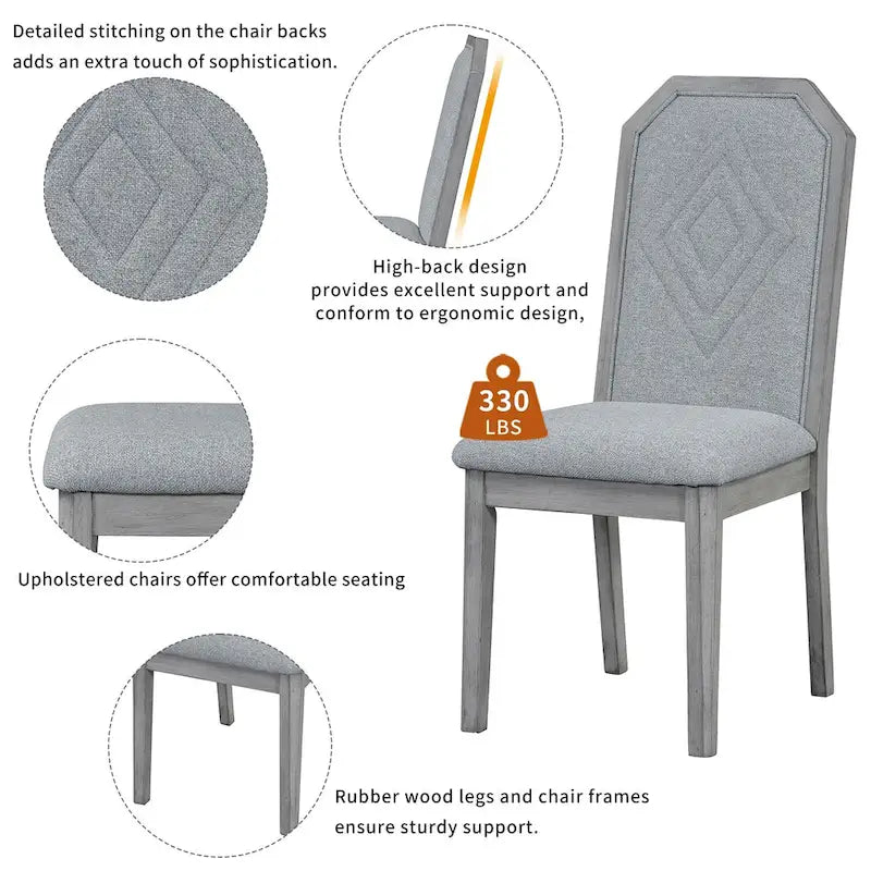 Bala Farmhouse 7-Piece Dining Sets by GDFStudio