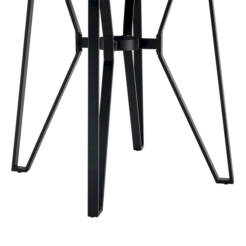 Netia 3-Piece Counter-Height Bar Set with Boucle Upholstered Chairs and Metal Table Base by Christopher Knight Home