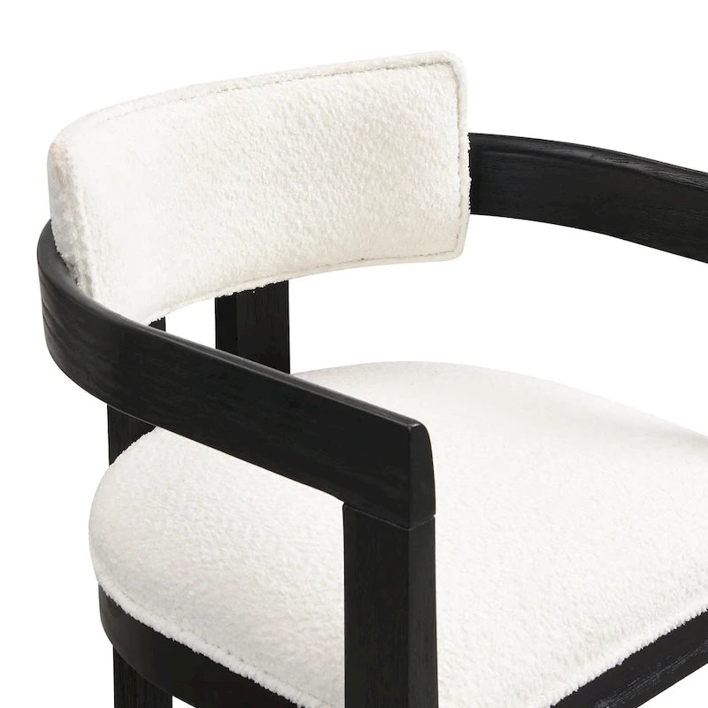 Netia 3-Piece Counter-Height Bar Set with Boucle Upholstered Chairs and Metal Table Base by Christopher Knight Home