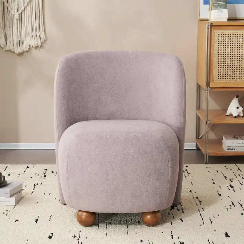 Christopher Knight Home - Eliana Modern Teddy Fabric Accent Chair with Curved Backrest and Legs