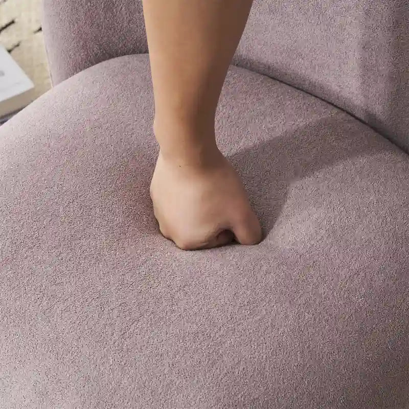 Christopher Knight Home - Eliana Modern Teddy Fabric Accent Chair with Curved Backrest and Legs