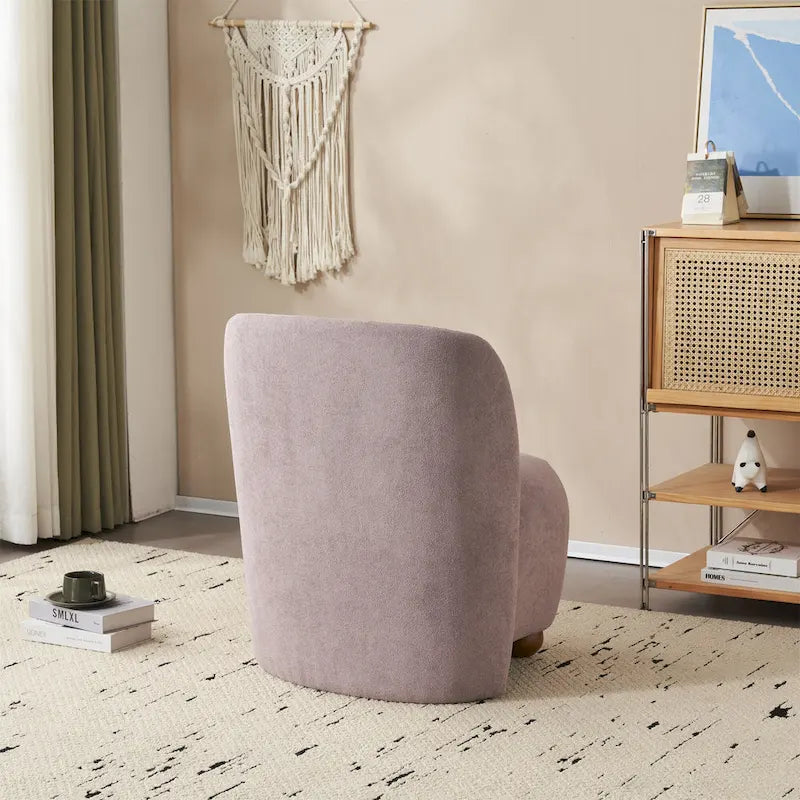 Christopher Knight Home - Eliana Modern Teddy Fabric Accent Chair with Curved Backrest and Legs