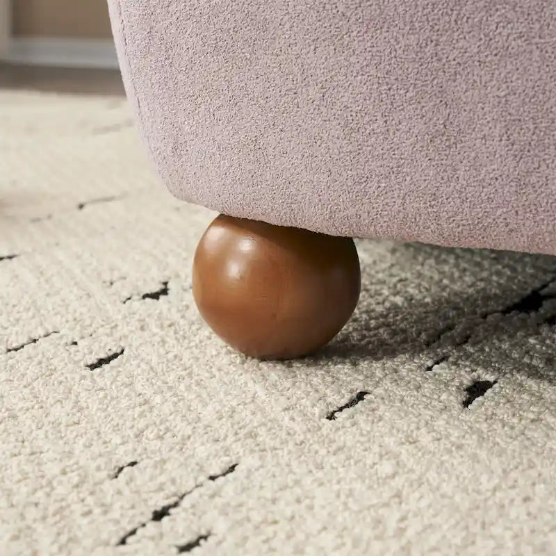 Christopher Knight Home - Eliana Modern Teddy Fabric Accent Chair with Curved Backrest and Legs