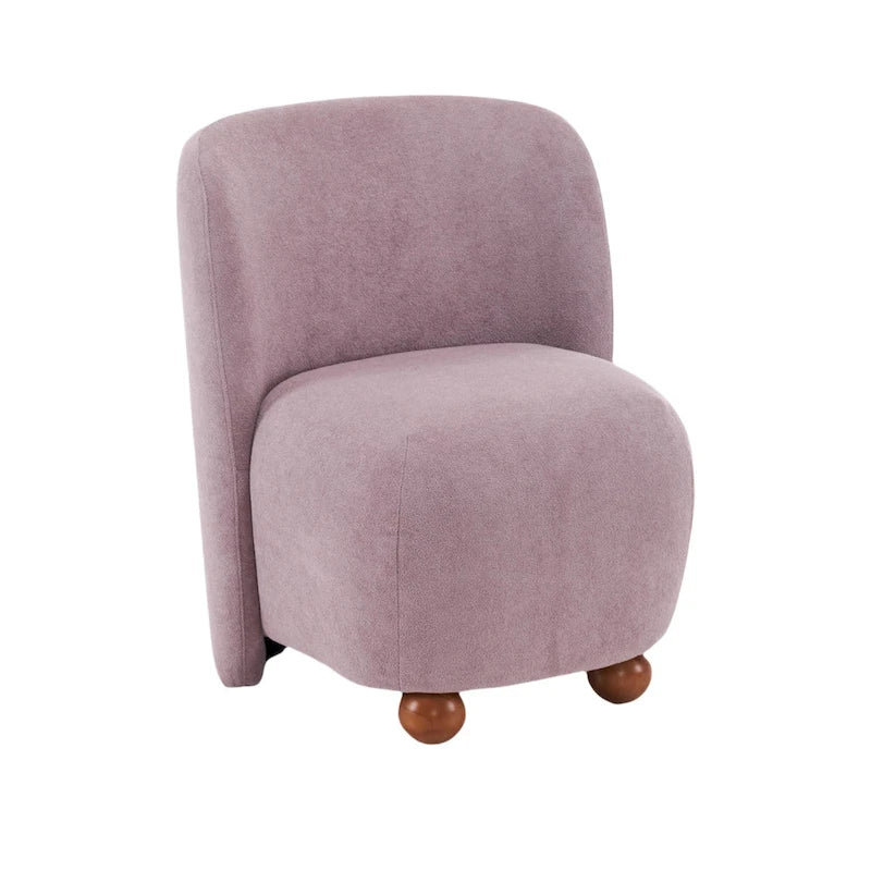 Christopher Knight Home - Eliana Modern Teddy Fabric Accent Chair with Curved Backrest and Legs