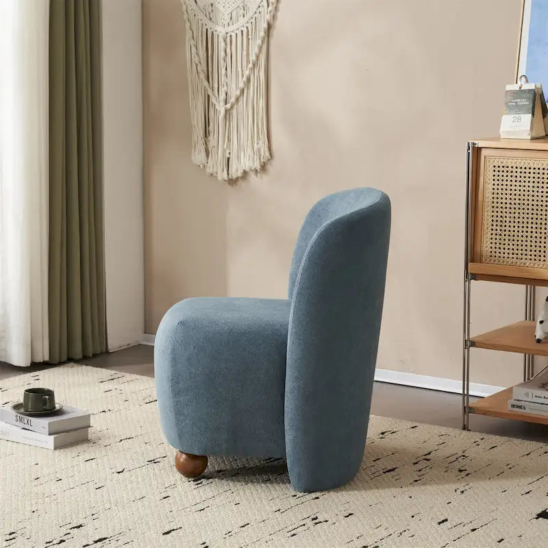 Christopher Knight Home - Eliana Modern Teddy Fabric Accent Chair with Curved Backrest and Legs