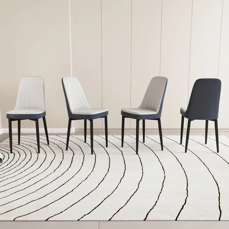 Set Of 4 Dining Chair with Metal Leg