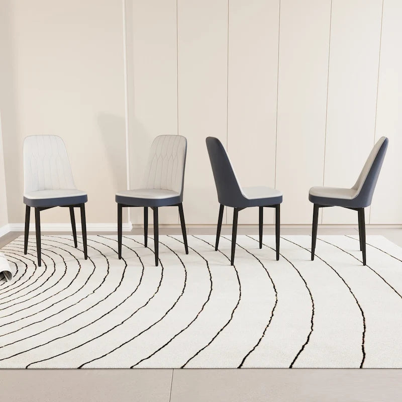 Set Of 4 Dining Chair with Metal Leg