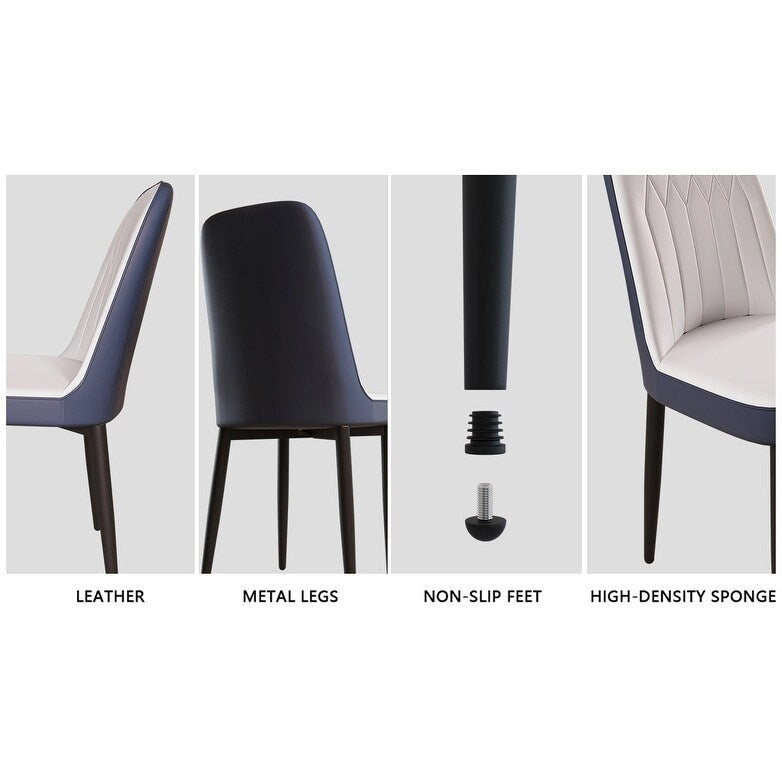 Set Of 4 Dining Chair with Metal Leg