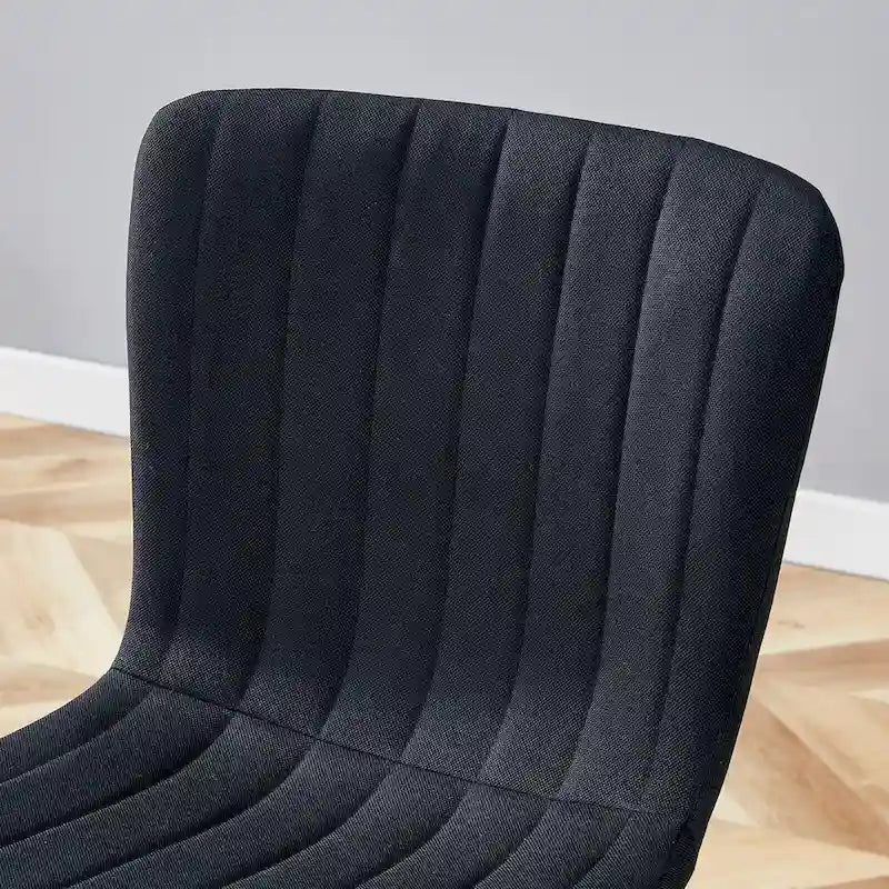 Classic Dining Chair Set of 4, Kitchen Armless Side Chair, Interior Decoration Chair with Metal Legs for Dining Room