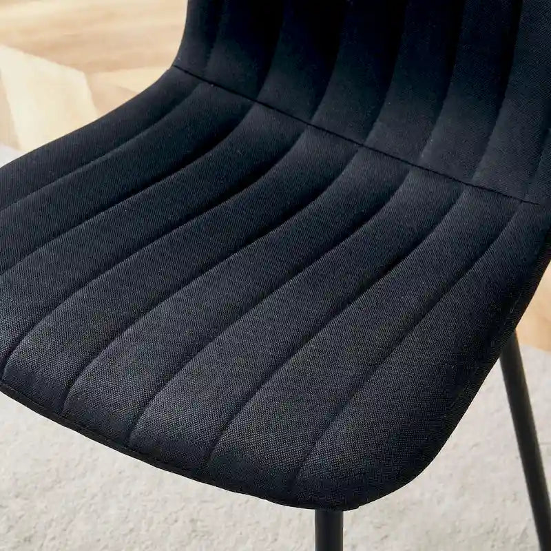 Classic Dining Chair Set of 4, Kitchen Armless Side Chair, Interior Decoration Chair with Metal Legs for Dining Room