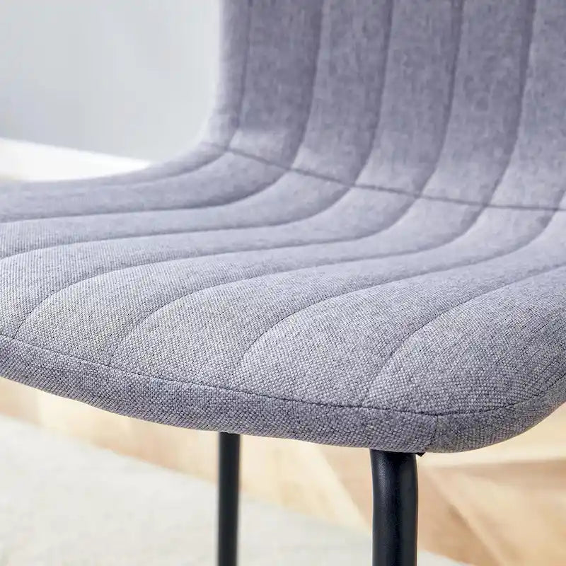 Classic Dining Chair Set of 4, Kitchen Armless Side Chair, Interior Decoration Chair with Metal Legs for Dining Room