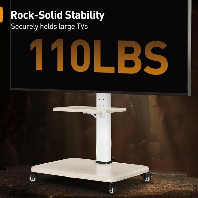 Mobile TV Stand with Power Outlet