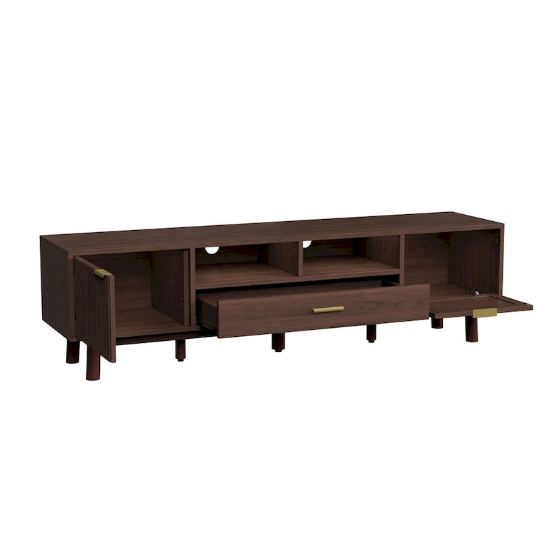 Wood TV Stand for 75 TVs, Modern TV Cabinet for Living Room