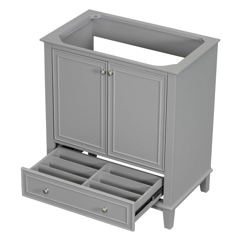 30 Bathroom Floor Storage Cabinet, Bathroom Vanity With Doors, Drawers, Adjustable Shelf Bathroom Cabinet