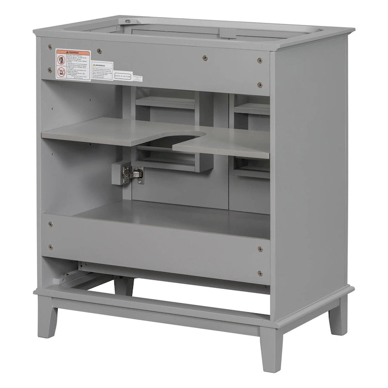 30 Bathroom Floor Storage Cabinet, Bathroom Vanity With Doors, Drawers, Adjustable Shelf Bathroom Cabinet