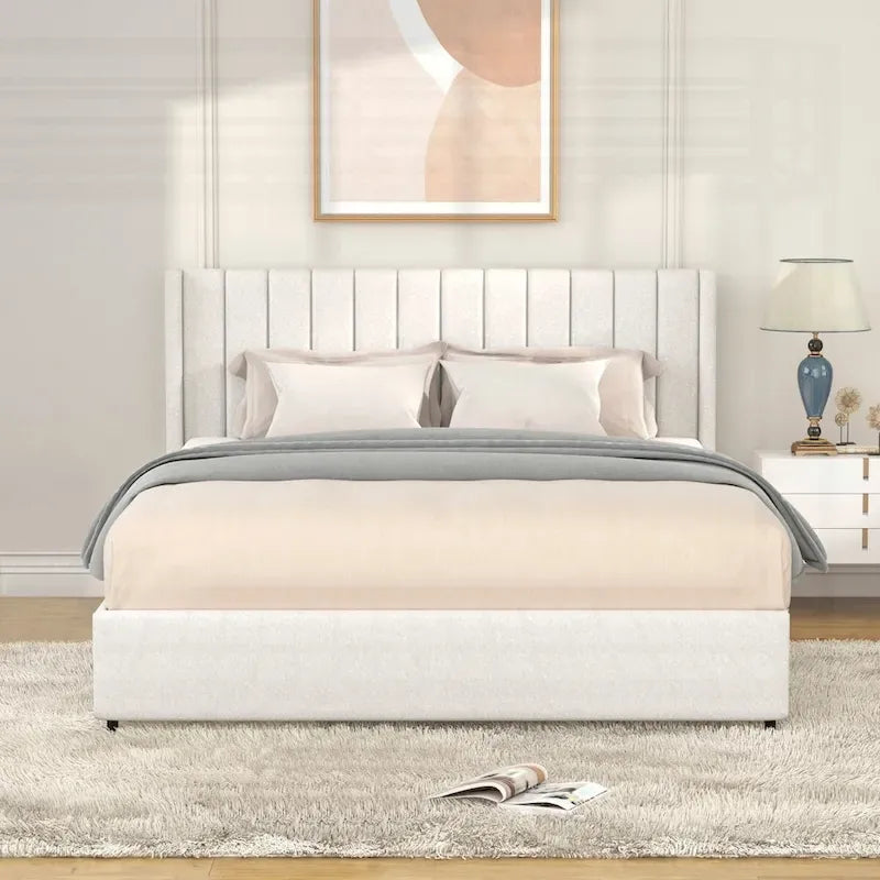 Luxurious Tufted Platform Bed with Dual Storage Drawers for Ultimate Comfort