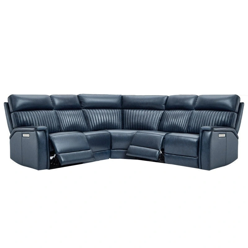 Cole 105 W Genuine Leather Power Reclining sectional sofa with USB&USB-C Port,power armlesschair