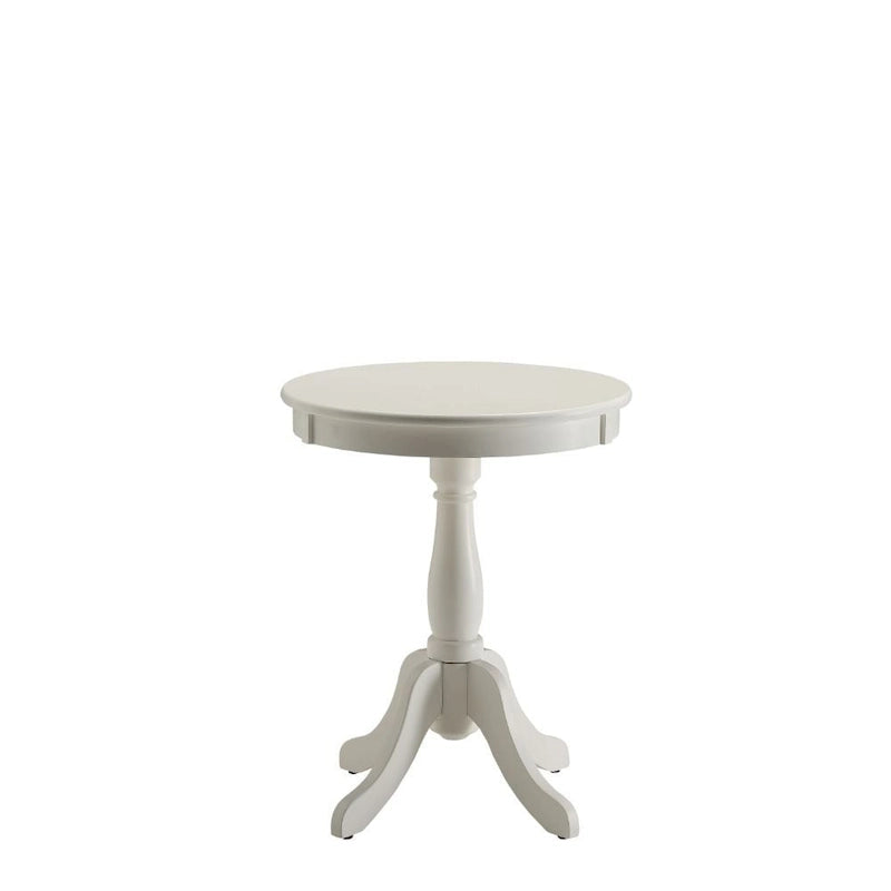22 High Round Wooden Pedestal Side End Table with Matte Finish for Living Room or Bedroom - 18L x 18W x 22H