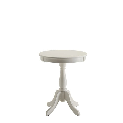 22 High Round Wooden Pedestal Side End Table with Matte Finish for Living Room or Bedroom - 18L x 18W x 22H