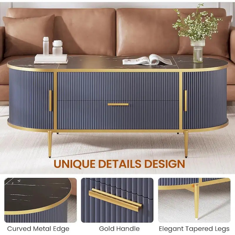 Lift Top Coffee Table Storage Compartment Barn Door