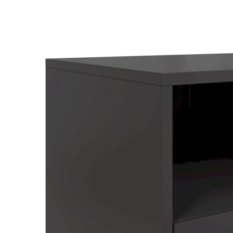 vidaXL TV Stand Entertainment Center Media Unit Living Room Furniture Steel - 15.4 x 39.6 x 23.8