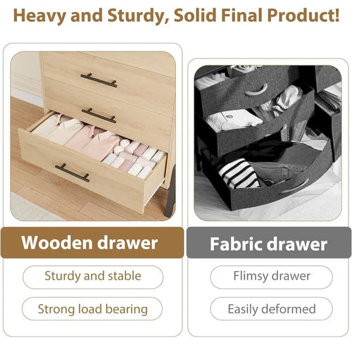 4+2 Drawer Tall Freestanding Dresser for Bedroom