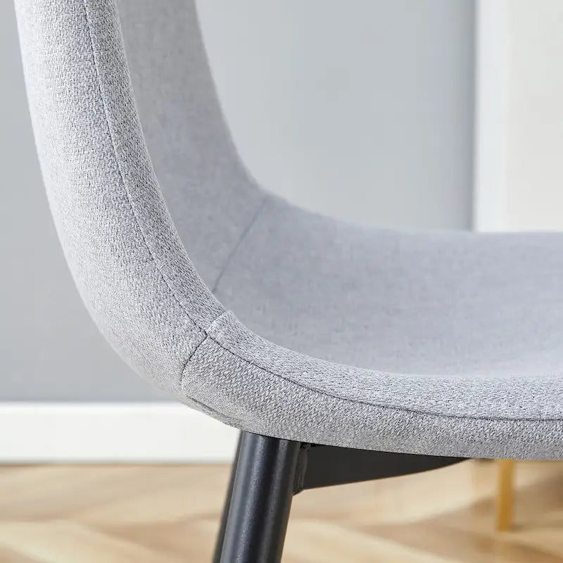 5 Piece Dining Room Set Kitchen Table Set with Square O-Shaped Legs, 4 Upholstered Dining Chairs for 4 People