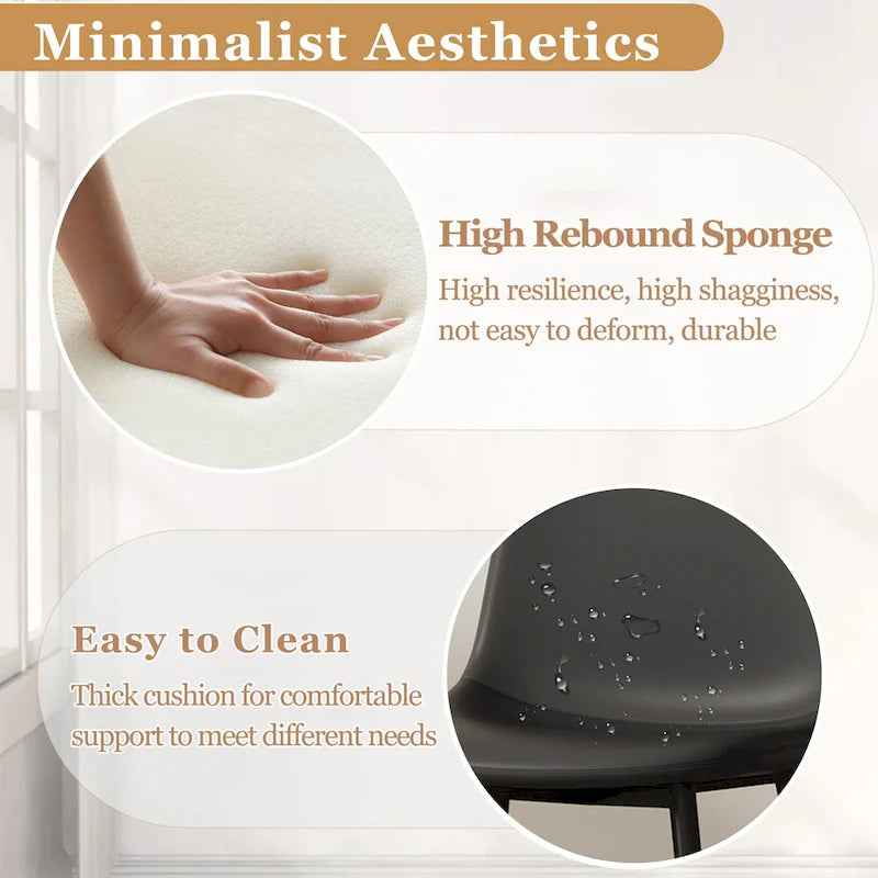 5 Piece Dining Room Set Kitchen Table Set with Square O-Shaped Legs, 4 Upholstered Dining Chairs for 4 People