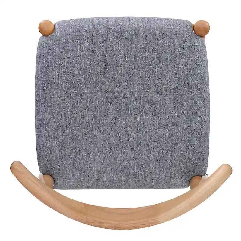 5 Piece Dining Set Wood Kitchen Set with Rectangular Dining Table and 4 Upholstered Chairs for Home Apartment