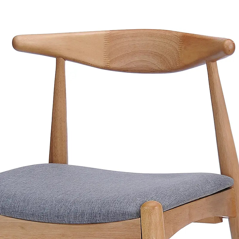 5 Piece Dining Set Wood Kitchen Set with Rectangular Dining Table and 4 Upholstered Chairs for Home Apartment