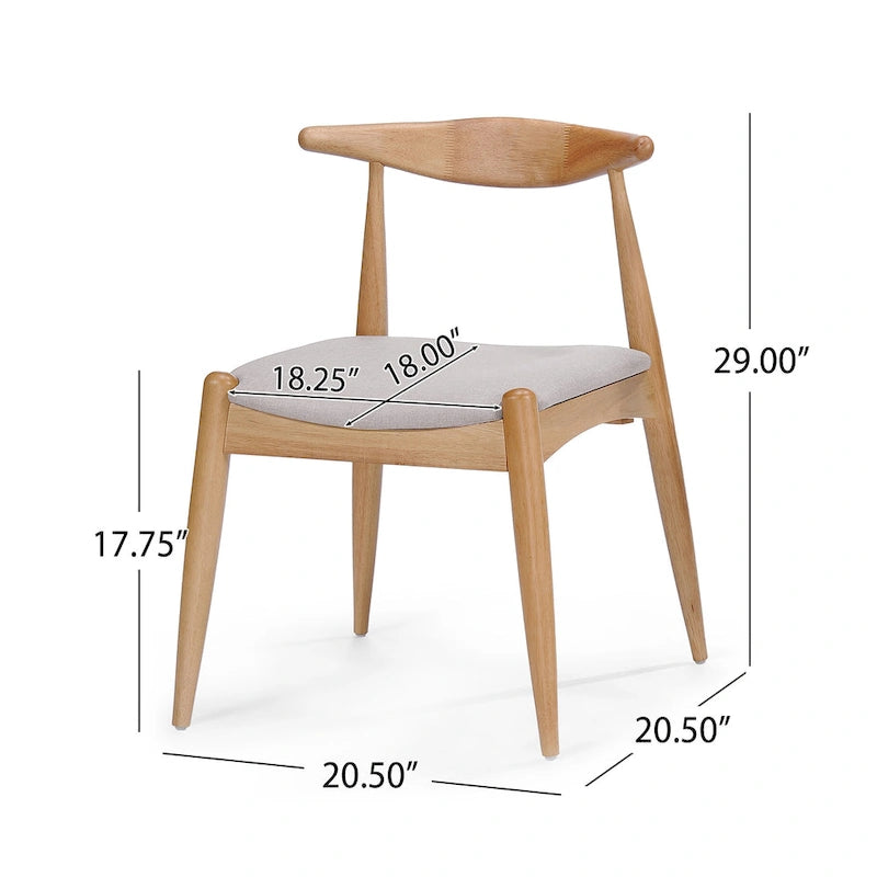 5 Piece Dining Set Wood Kitchen Set with Rectangular Dining Table and 4 Upholstered Chairs for Home Apartment