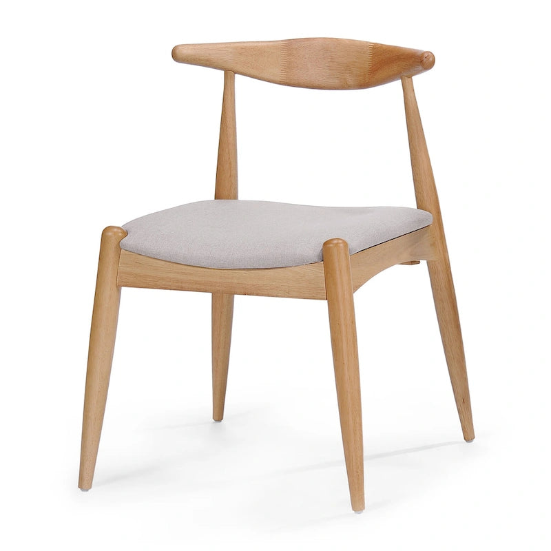 5 Piece Dining Set Wood Kitchen Set with Rectangular Dining Table and 4 Upholstered Chairs for Home Apartment