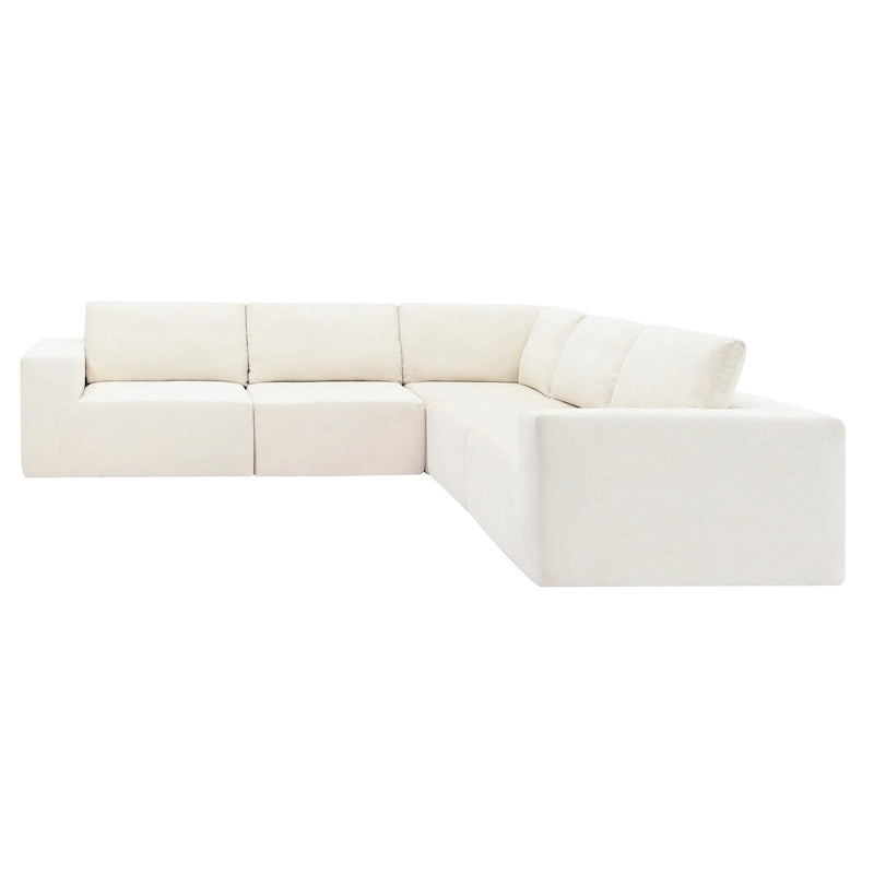 147 Modular Sectional Sofa,L Shaped Wide Seat Couch,Free Combination