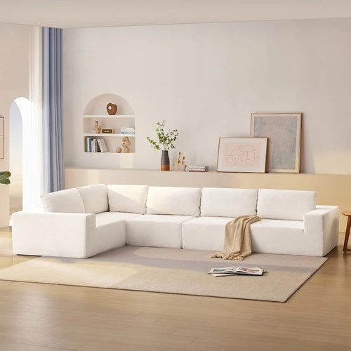 147 Modular Sectional Sofa,L Shaped Wide Seat Couch,Free Combination