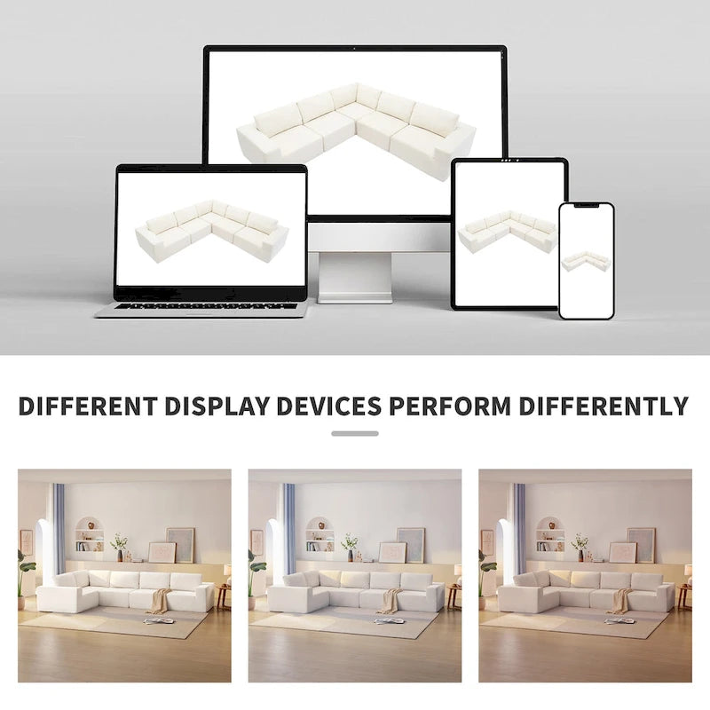 147 Modular Sectional Sofa,L Shaped Wide Seat Couch,Free Combination