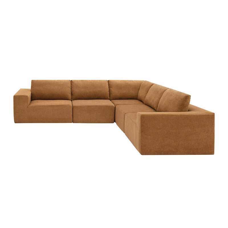 147 Modular Sectional Sofa,L Shaped Wide Seat Couch,Free Combination