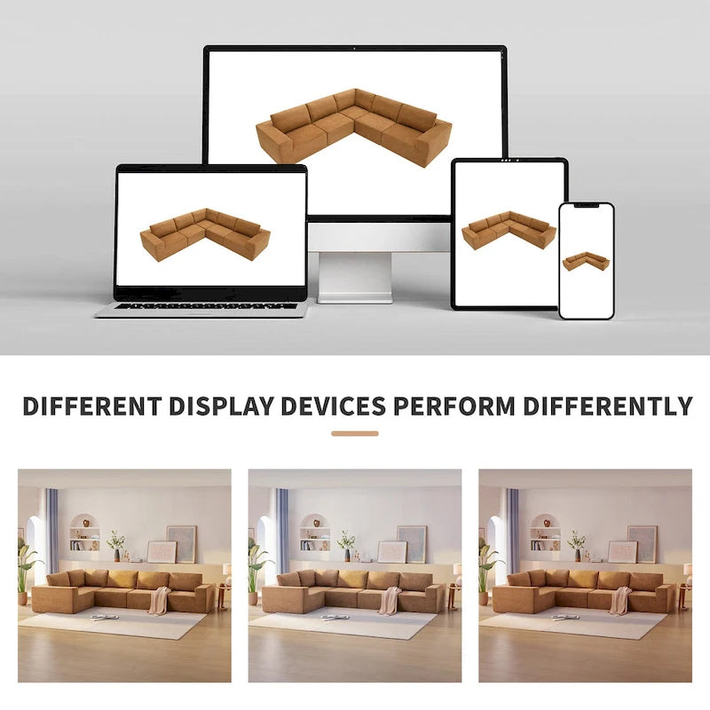 147 Modular Sectional Sofa,L Shaped Wide Seat Couch,Free Combination