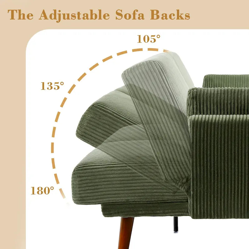 Convertible Sleeper Sofa Futon Sofa Bed Recliner Lounge For Living Room