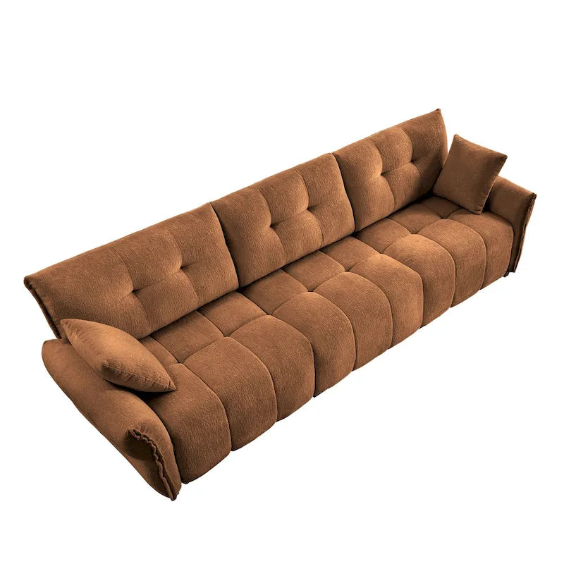Modern 3-Seater Tufted Sofa Couch with Pillows