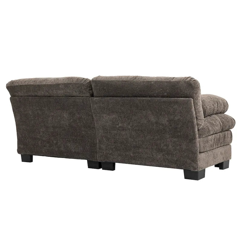 84 Upholstered 3-Seater Sofa with Memory Foam & Comfort Pillows